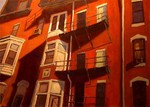 Late Afternoon Shadows at 23rd and Spruce - Ed Bronstein, Philadelphia Artist and Drexel Professor of Architecture