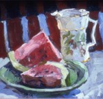 Summer Still Life with Watermelon- Ed Bronstein
